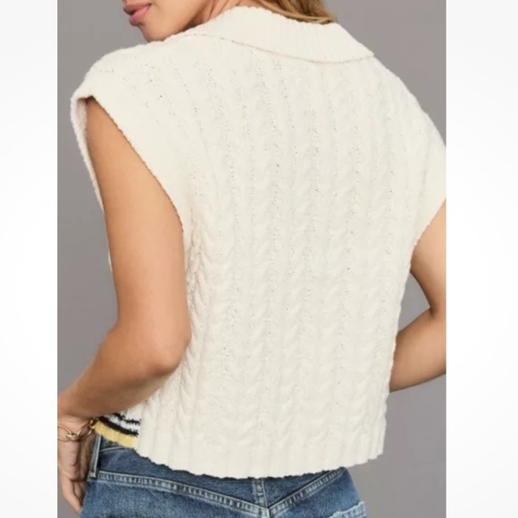 ANTHROPOLOGIE MAEVE Cable Knit Vest - Picture 3 of 14